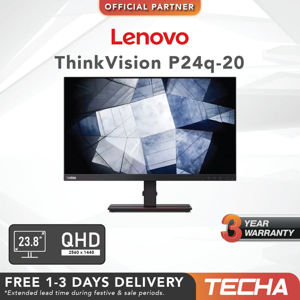 24 Inch 2k Lenovo P24Q-20 Borderless IPS LED Monitor