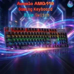 Aoqelo AMG110 Mechanical RGB Gaming Keyboard With Blue Switches NEW With Box