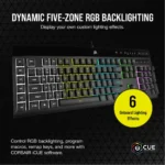 Corsair K55 RGB PRO Gaming Keyboard with software supported