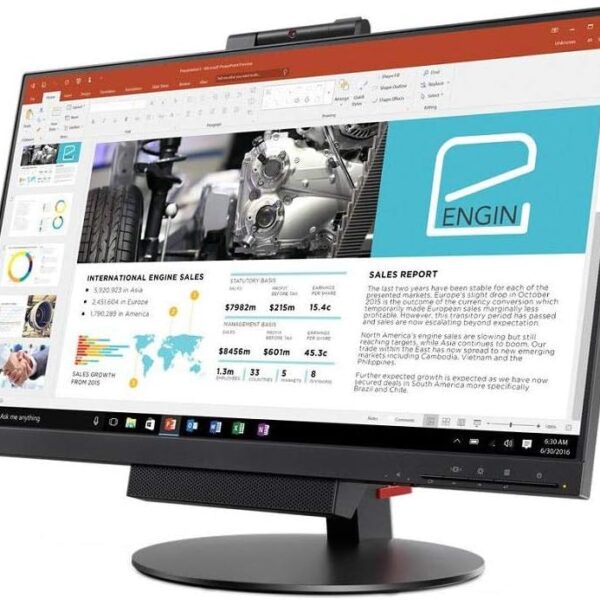22" Inches Lenovo ThinkCentre TIO22 Gen3 LED Full HD HDMI DisplayPort USB Hub 5ms Anti-Glare Adjustable