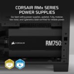 Corsair RM 750x Black 750W Fully Modular Power Supply 80 Plus Gold Certified Silent and Durable PSU