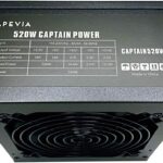 Apevia CAPTIAN 520W Power Supply Stylish LED Fan ATX PSU with High Efficiency and Low Noise