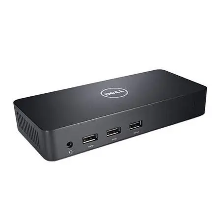 Dell D3100 Dell D3100 USB 3.0 Ultra HD Triple Display Docking Station ? HDMI + Dual DisplayPort + Ethernet + Audio Ports, Supports Up to 4K Resolution, without Adopter - Image 1
