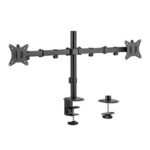 MXG BMA-24P Dual Monitor Steel Articulating Monitor Mount Matte Black
