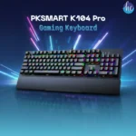PKSMART K104 Pro RGB Black Mechanical Gaming Keyboard Full-Size Anti-Ghosting Wired Keyboard for PC