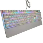 PKSMART K104 Pro RGB White Mechanical Gaming Keyboard Full-Size Anti-Ghosting Wired Keyboard for PC - Image 4