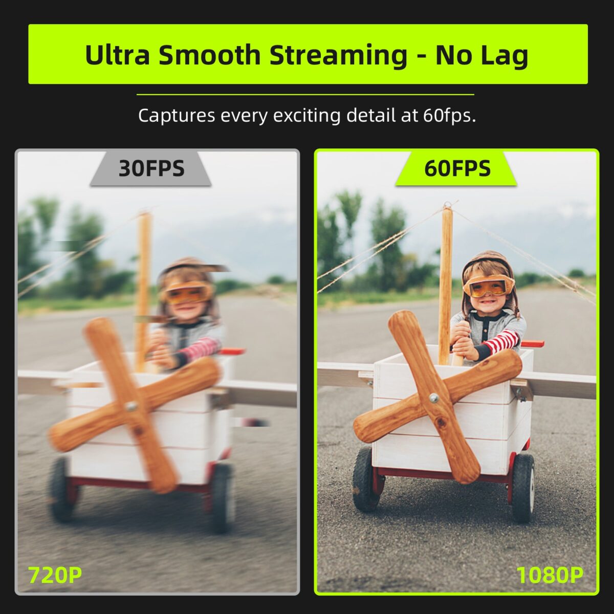 NexiGo N960E 1080p Webcam 60 FPS Adjustable Ring Light Dual Stereo Microphone Black - Image 2