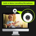 NexiGo N960E 1080p Webcam 60 FPS Adjustable Ring Light Dual Stereo Microphone Black - Image 5