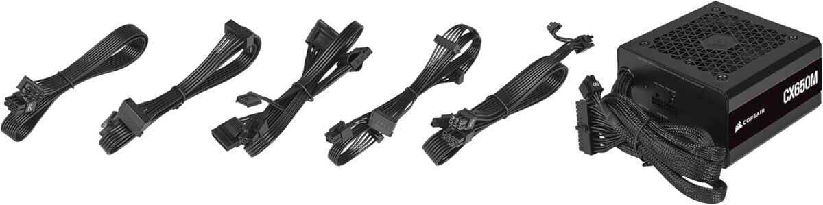 Corsair CX 650M 650W Semi-Modular Power Supply 80 Plus Bronze Certified Reliable and Easy Cable Management - Image 6